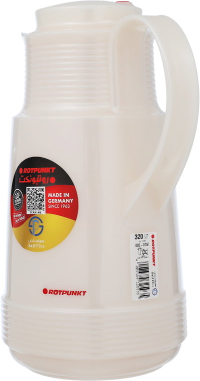Rotpont thermos, 1 liter, plastic outer, glass inner container, plastic outer shell - beige product image 3