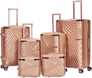 LIMRA Luggage Set, 4 Wheels, 6 Bags, Zipper Closure, 360° Rotating, WM-152 - Gold product image