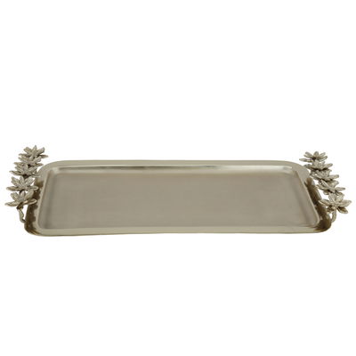 Al Saif Gallery steel Serving Tray, rectangle - gold product image 1