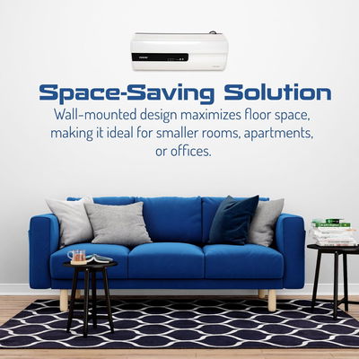 دفاية سبليت جدارية نيكاي،2000 واط، هواء ساخن و عادي، ريموت للتحكم عن بعد، شاشة إل إي دي، مؤقت، NWFH2120A - أبيض product image 2