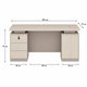 مكتب إداري خشب MDF، 140x70x75 سم - خشبي فاتح product image 2