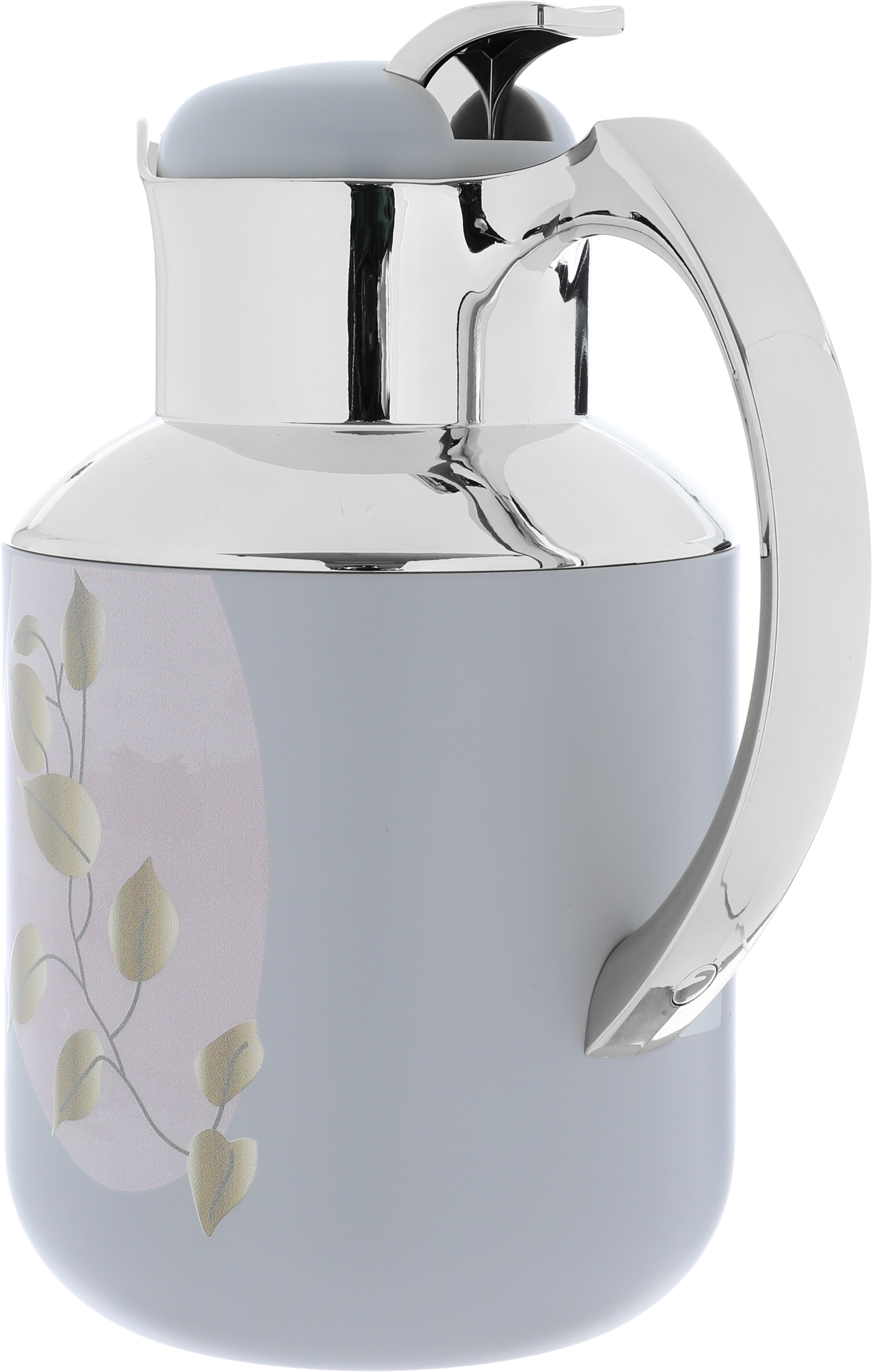 Al Saif Gallery Florya Pro thermos set, 1/0.5 liter, 2 pieces, thermal glass inner container, steel outer shell - light gray product image 2