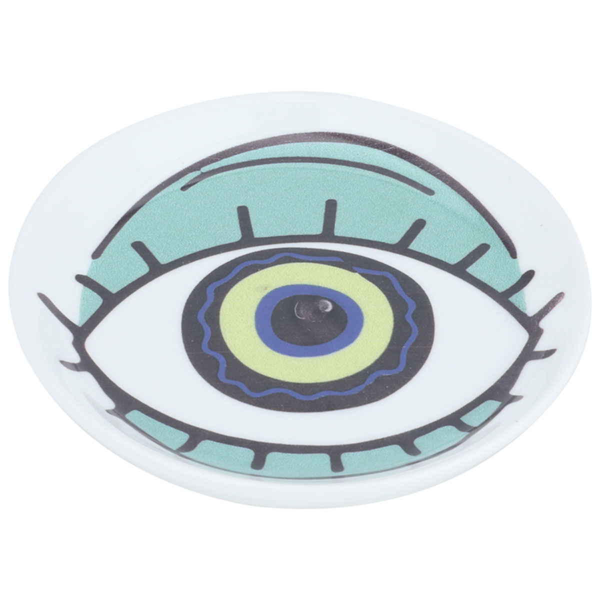 Al Saif Gallery porcelain serving plate, 10 cm, eye pattern - white product image 2