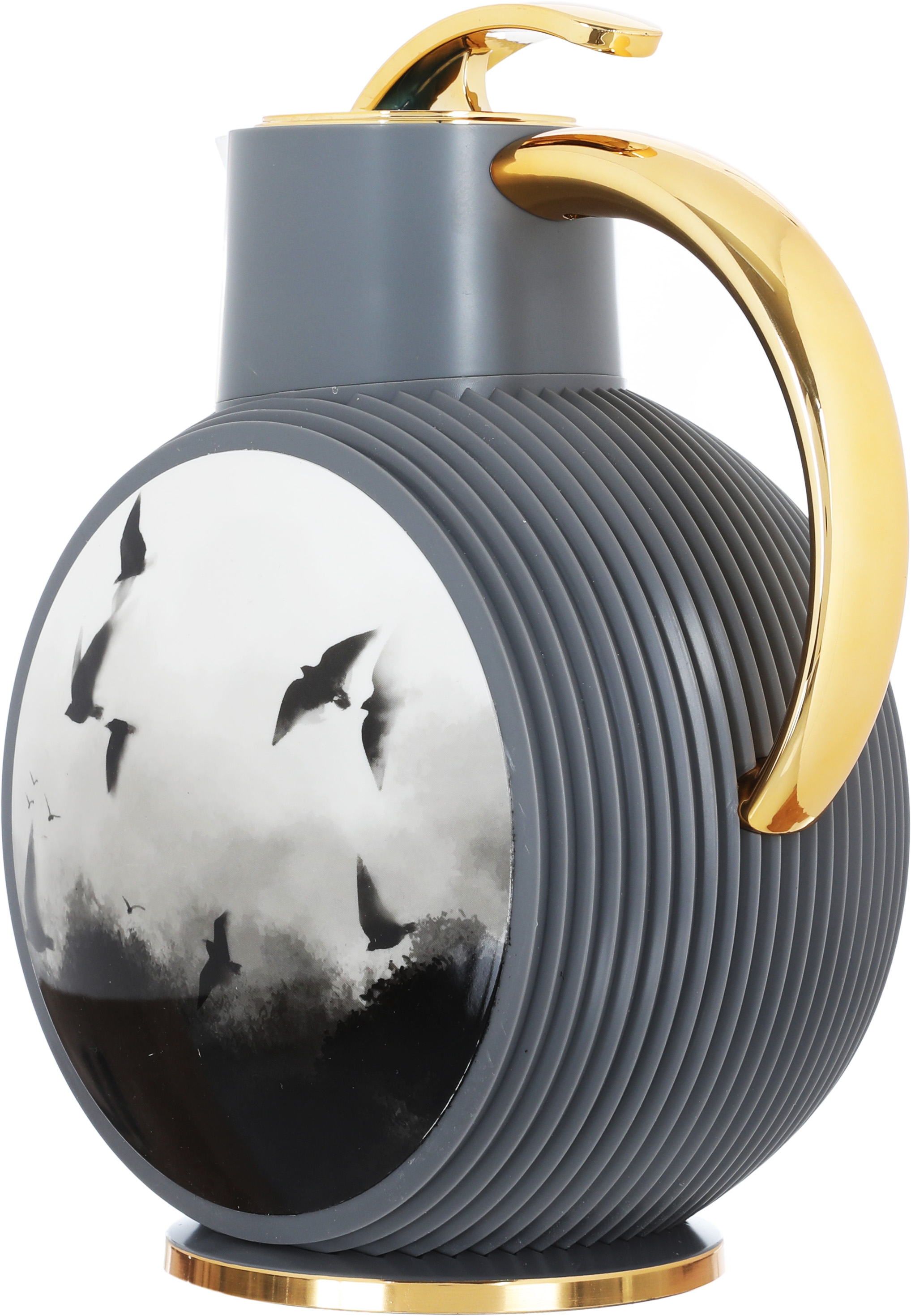 Glory Al-Jawhara Thermos, 900 ml, glass inner container, plastic outer shell - dark gray product image 2