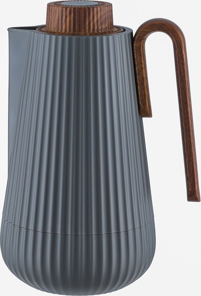 Glory Sumo Thermos, 0.7 Liter, Wooden Handle, Glass Interior, Push Button - Dark Gray Wood product image 2