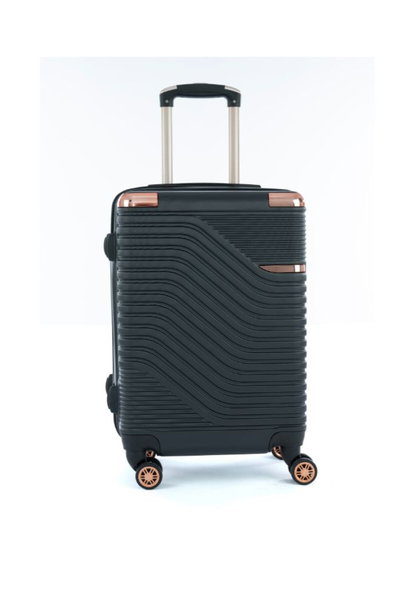 طقم شنط سفر ABS ليمرا، 5 مقاسات، 4 عجلات، زاويه 360 درجة، LMA-1470 - أسود product image 2