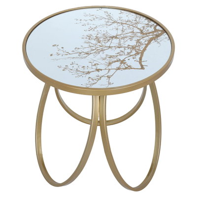 طاولة استيل السيف غاليري، 46×46×50 سم، دائري، أرجل بيضاوي - ذهبي product image 2