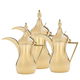 طقم دلال سليمان استيل السيف غاليري، 0.76/0.82/1.14 لتر، 3 قطع - ذهبي product image 1
