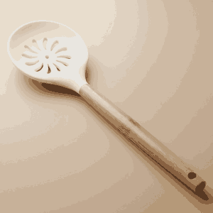 Al Saif Gallery Silicone Spoon, Wooden Handle - Beige product image