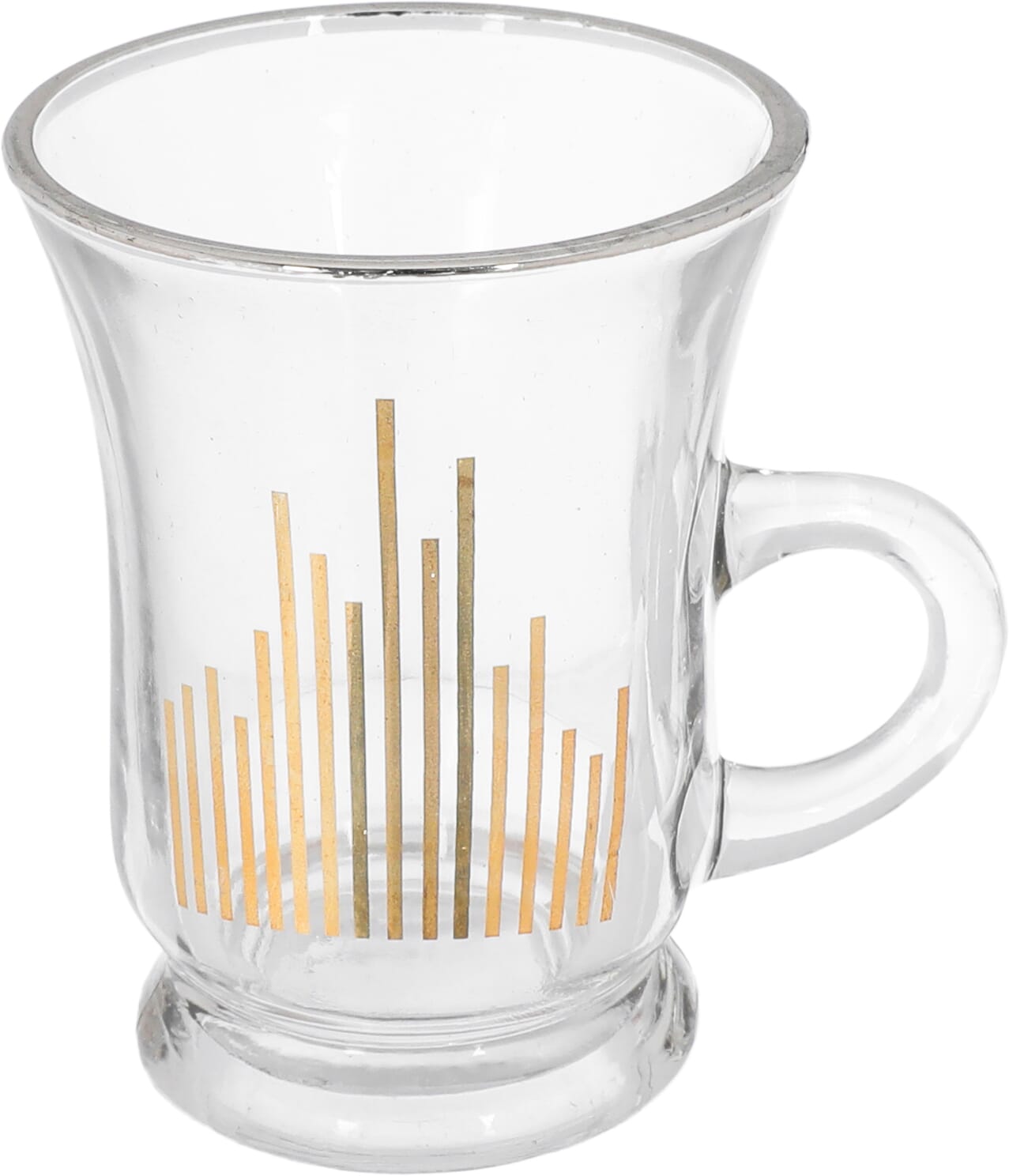 Al Saif Gallery Glass Cup Set, 6 Pieces, 200 Ml - Clear Gold product image 2