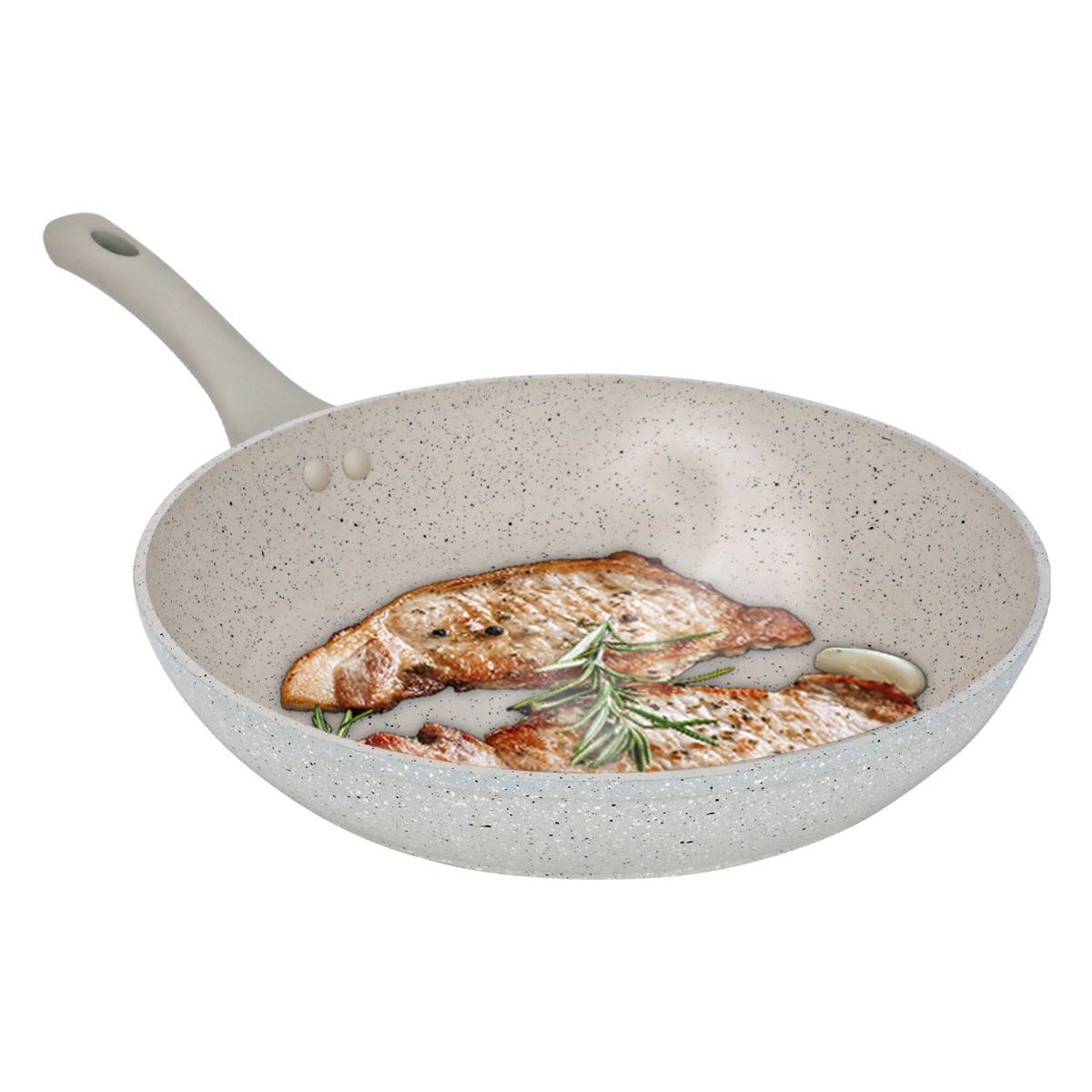 Rocky Granite Frying Pan, 30 cm - Cream product image 1