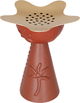 Al Saif Gallery steel incense burner, 17.5 x 13.5 x 13.5 cm, round, wooded pattern - brown product image 2