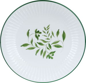 طقم سفرة بورسلان بنقش أخضر السيف غاليري، 24 قطعة - أبيض product image 4