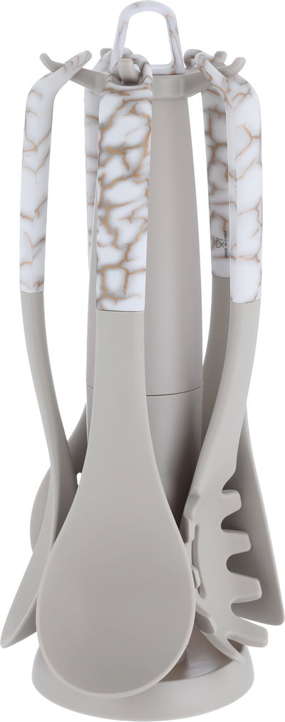 طقم ملاعق طبخ سيلكون السيف غاليري، 6 قطع - رمادي product image 4