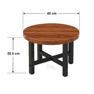 طقم طاولات خشب MDF و معدن، 5 قطع - اسود بني product image 4