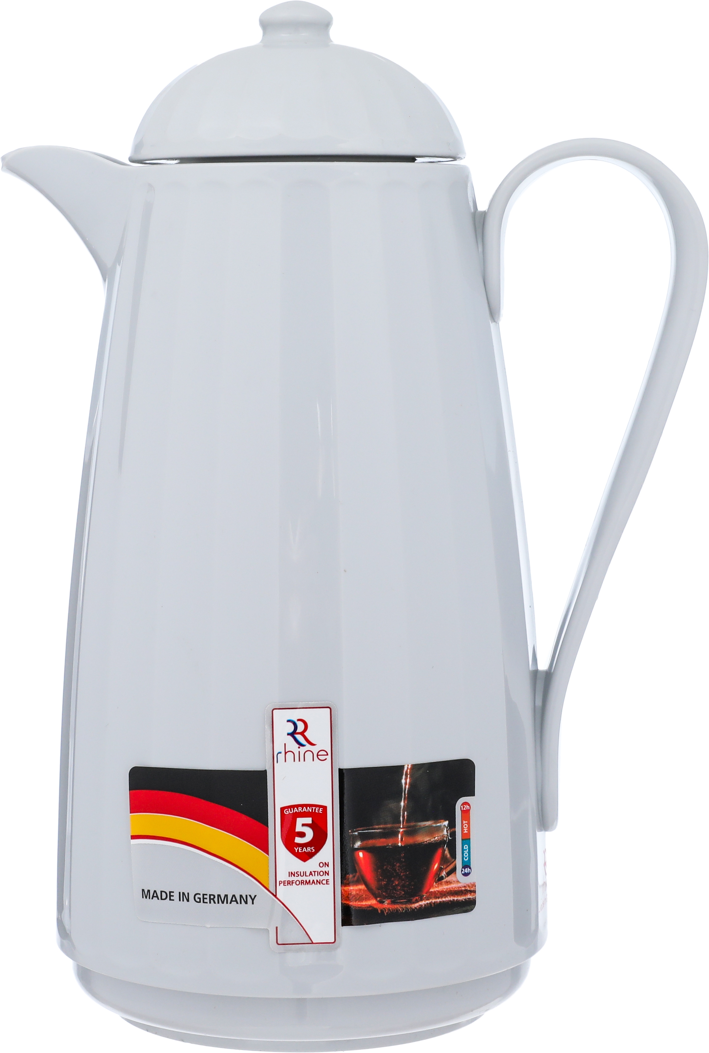 Alrhine Marcotec thermos, 1 liter, thermal glass inner container, plastic outer shell - gray product image