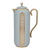 Al Saif Gallery Summer Thermos Set, 2 Pieces, 1/0.7 Liter - Light Gray Golden product image 5