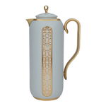 Al Saif Gallery Summer Thermos Set, 2 Pieces, 1/0.7 Liter - Light Gray Golden product image 5