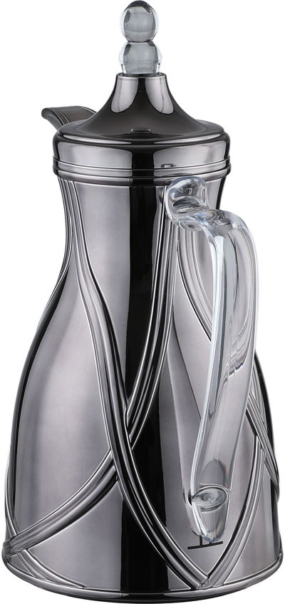 طقم ترامس طيف السيف غاليري، 0.7 / 1 لتر، 2 قطعة، خامة داخلية زجاج، يد شفاف، غطاء ضغاط - أسود مطفي product image 7