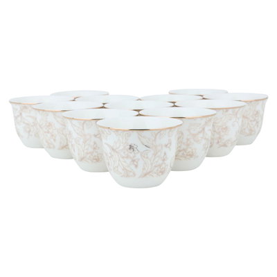 Al Saif Gallery Porcelain Coffee Cup Set, 12 Pieces - White product image 2