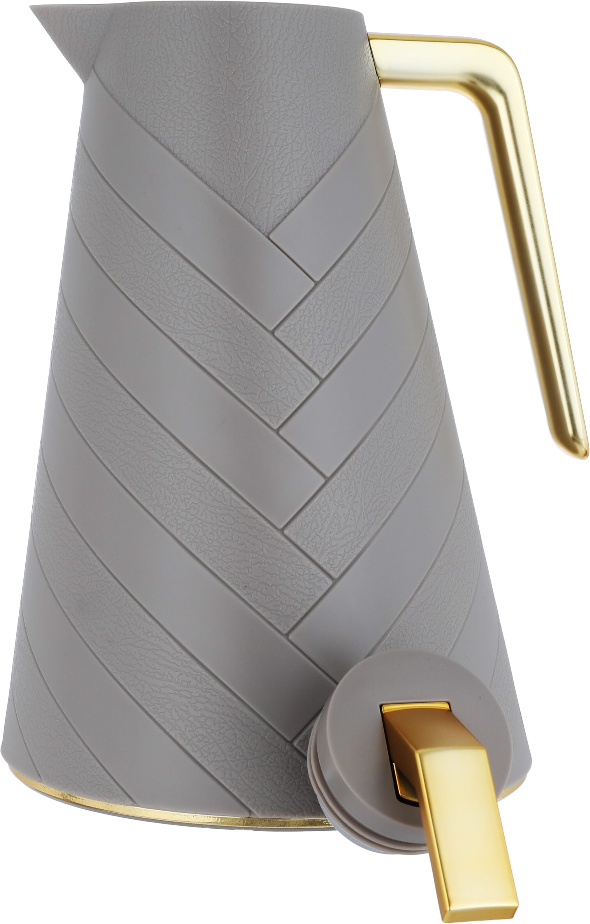 Glory thermos, 1 liter, golden handle, thermal glass inner container, plastic outer shell - Cappuccino product image 4