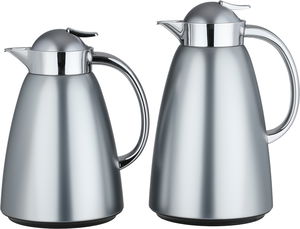 طقم ترامس سيف بلص، 0.7 / 1 لتر، خامة داخلية زجاج، غطاء ضغاط - فضي مطفي ولامع product image