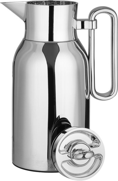 Al Saif Gallery Al Durra Thermos Set, 1/1 Liter, 2 Pieces, Glass Inner Container, Push Button - Silver product image 9