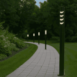 Norco Aluminum Glass Garden Post, MR11 Base, 90x4 cm - Black product image