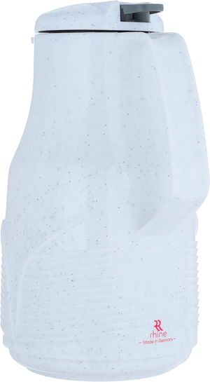 Rhinestone thermos, 1 liter, thermal glass inner container, plastic outer shell - white product image 3