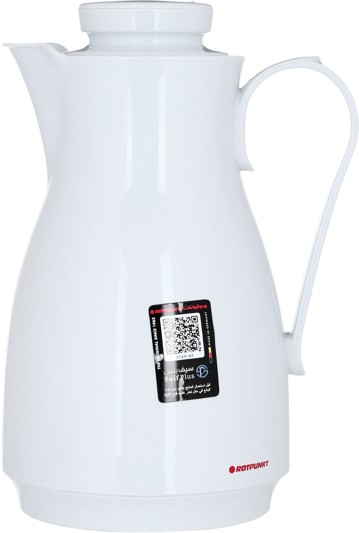 Rotpont Thermos, 1.8 litres, glass inner shell, plastic outer shell - pearl white product image