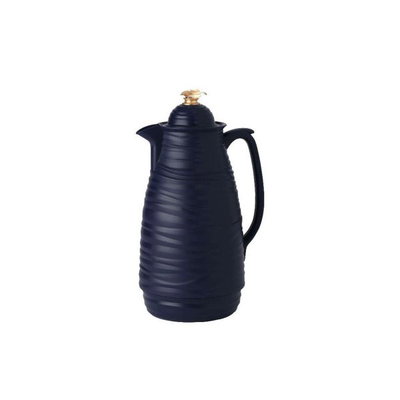 Al Saif Gallery Royal 5 thermos, 0.5 liters, thermal glass inner container, plastic outer shell - dark blue product image 1