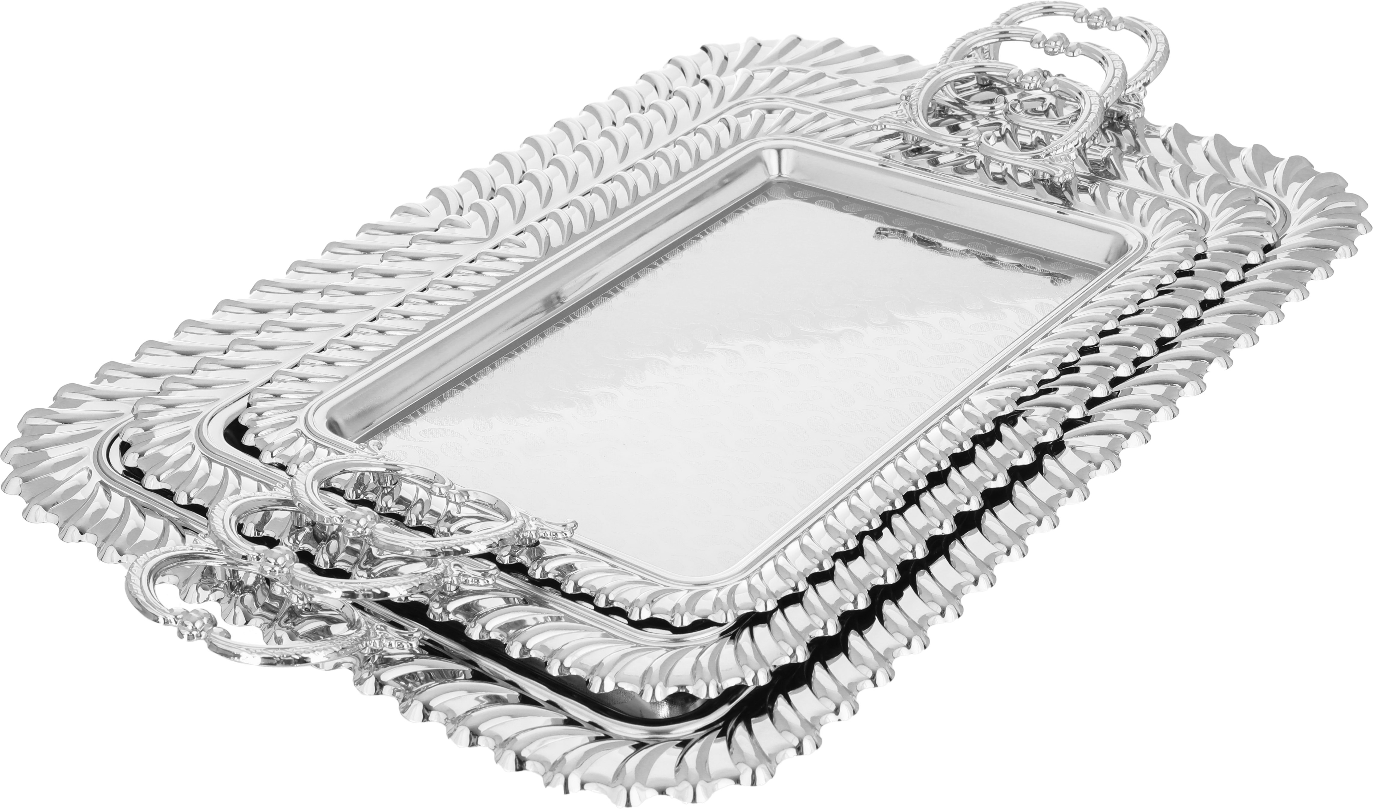 طقم طوفريات غزل استيل السيف بلص، 3 قطع، مستطيل - فضي product image