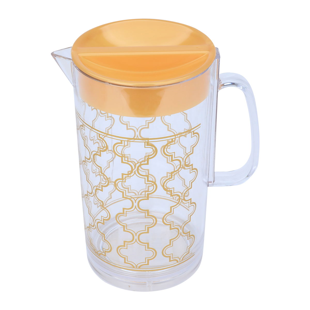Al Saif Gallery Glass Cups and Cups Set, Gold Embossed, 5 Pieces - Transparent product image 1