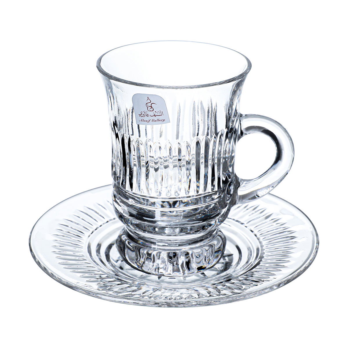 Al Saif Gallery glass tea and coffee set, 18 pieces - transparent product image 2