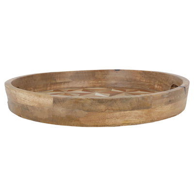طوفرية تقديم خشب السيف غاليري، 14x14x2 سم، دائري - بني product image 2