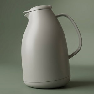 ترمس بطريق اليجانس، 1.5 لتر، حافظة داخلية زجاج حراري، غطاء ضغاط - رمادي فاتح product image