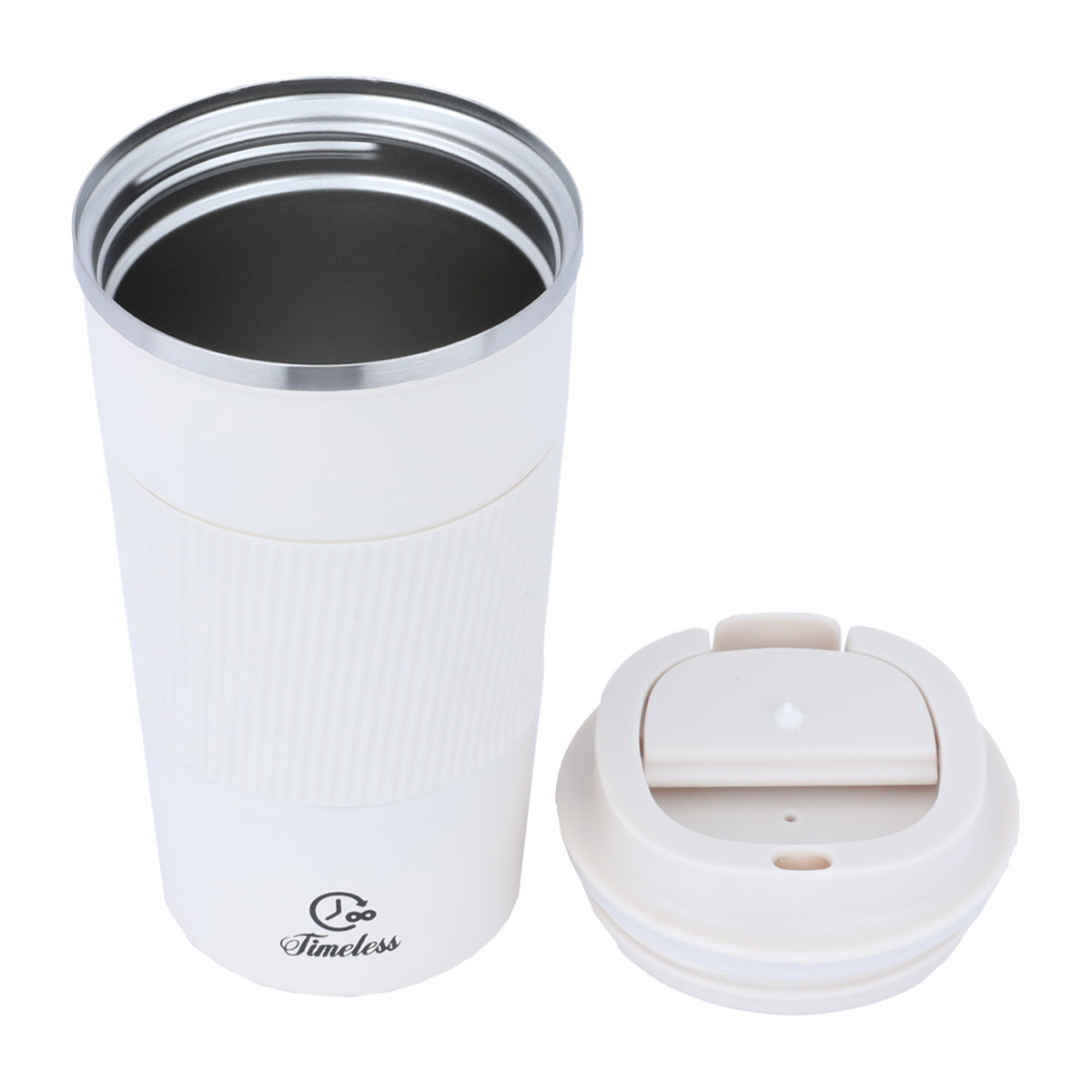 Timeless Steel Thermal Mug, 0.5 Liter - White product image 2