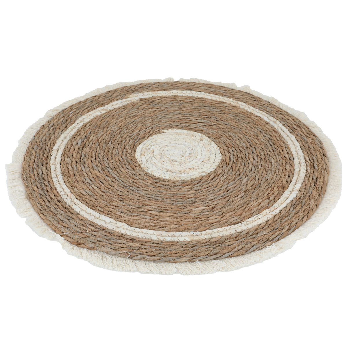 مفرش طاولة خوص دائري السيف غاليري، 50×50 سم - بني product image