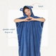 كابا لاطفال كورال فليس ريفي، 75×70 سم، كبسولة من الجانبين - ازرق product image 3