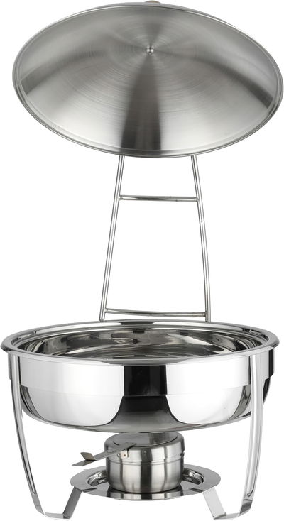 سخان طعام أستيل بوهارا، 2 لتر، دائري عميق، قاعدة، معلاق - فضي ذهبي product image 2