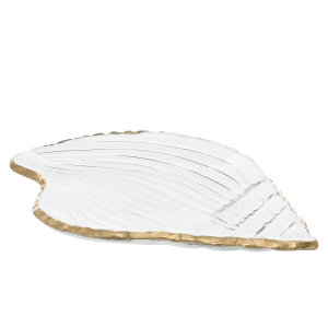Al Saif Gallery glass dessert serving dish, flat - white product image 2
