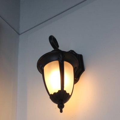 Aluminum and glass wall lamp, 160 cm, E27 bulb base - Black product image 3