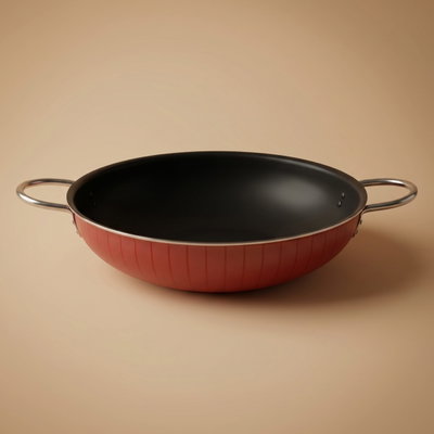 مقلاة بيدين تيفلون نيوفلون، 36 سم - أحمر product image 1