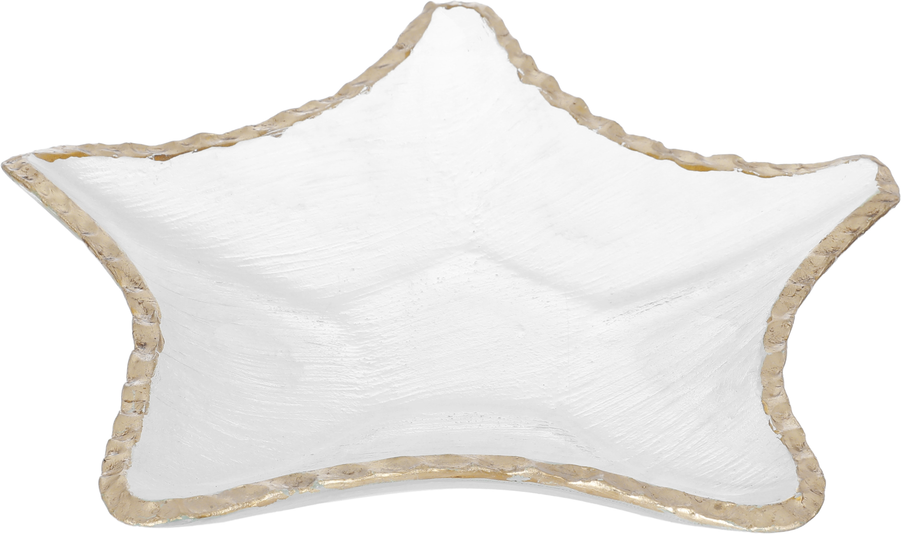صحن حلا زجاج السيف غاليري، 28x28x5 سم - ابيض ذهبي product image