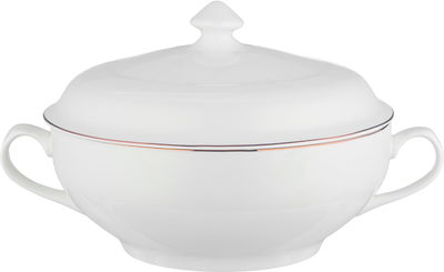 طقم تقديم سفرة بورسلان السيف غاليري، 86 قطعة - أبيض ذهبي product image 16