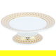 Al Saif Gallery porcelain serving stand, circular - golden white product image 1
