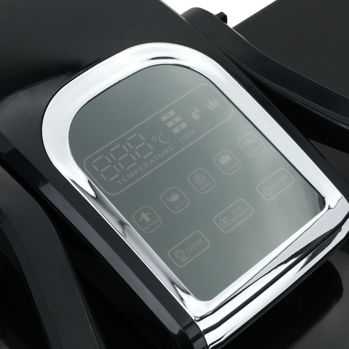 مكواة ضغط بالبخار استيل إديسون، 2200 واط، 1 لتر، شاشة رقمية، SYP8810/32BK - أسود فضي product image 6