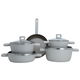 طقم قدور جرانيت روبوست، 9 قطع، بغطاء زجاج - بيج product image 1