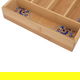 Al Saif Gallery wooden spoon stand, 35x25x5 cm, 5 boxes, blue-brown pattern product image 3
