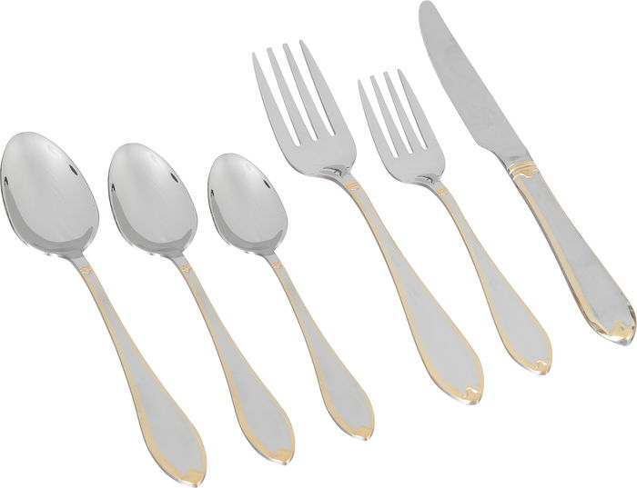 Alsaif Gallery Stainless Steel Cutlery Set, 36 Pieces - Silver Gold product image 1
